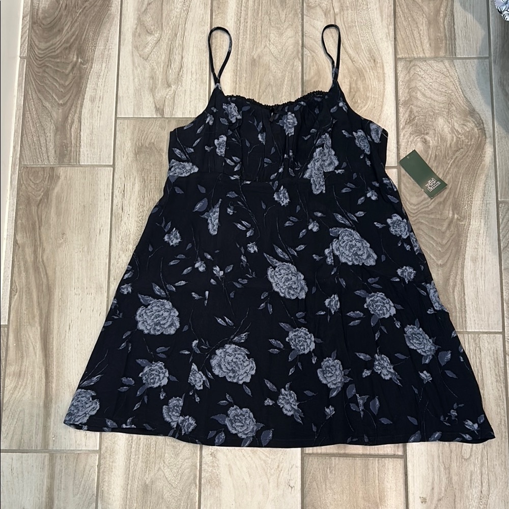 Wild Fable Black Floral Mini Dress